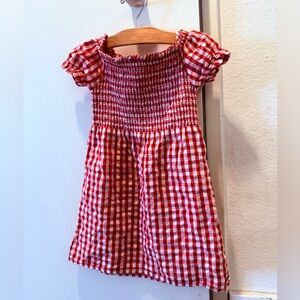 ROXY GIRLS Red and White Gingham dress XS 7